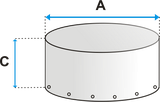 Wasserdichte Abdeckfolien in Form eines Zylinders