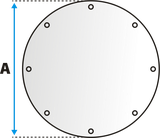 Wasserdichte Abdeckfolie in Form eines Kreises
